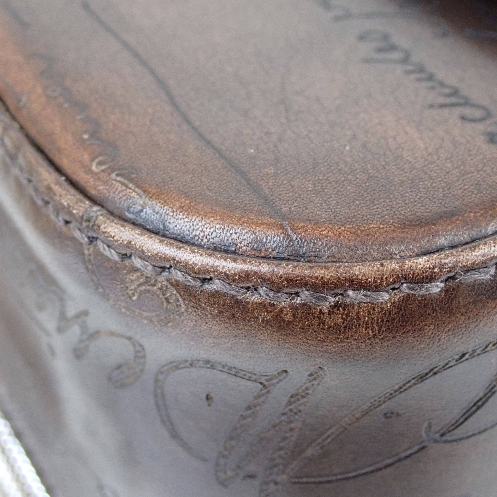 Berluti Formula 1000 Calligraphy Scrib Leather Suitcase Carry Case Carry Bag