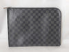 LOUIS VUITTON Damier Graphite Clutch Bag Damier Graphite Clutch Bag