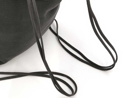 CHANEL Knapsack Sportline Big Coco Mark Cotton Black Beige Rucksack Series 8 Rucksack