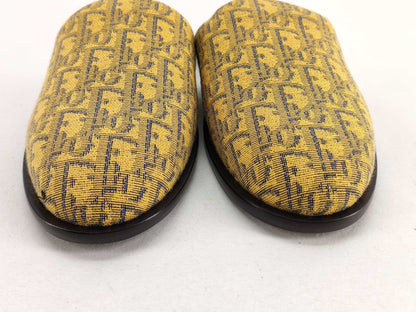Dior Trotter Mule Sandals Oblique Canvas Yellow #42 Sandals