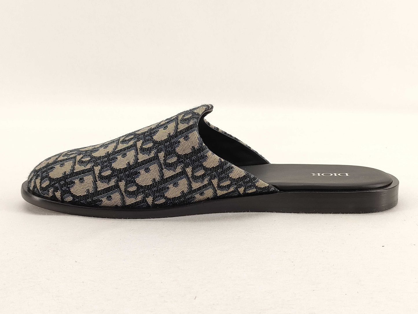 Dior Trotter Mule Sandals Oblique Canvas Navy #42 Sandals
