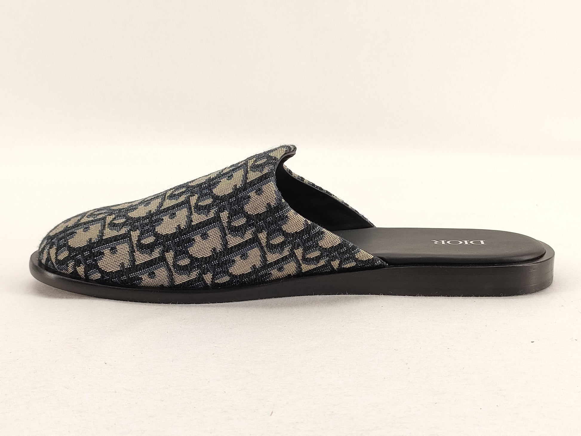 Dior Trotter Mule Sandals Oblique Canvas Navy #42 Sandals