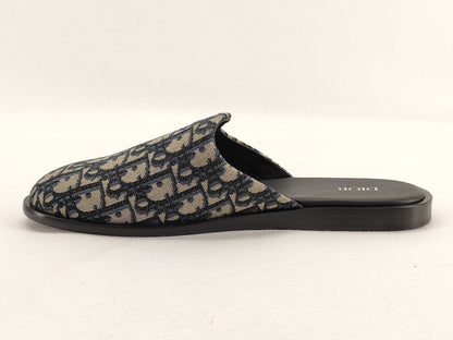 Dior Trotter Mule Sandals Oblique Canvas Navy #42 Sandals
