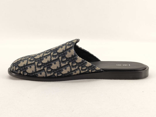 Dior Trotter Mule Sandals Oblique Canvas Navy #42 Sandals