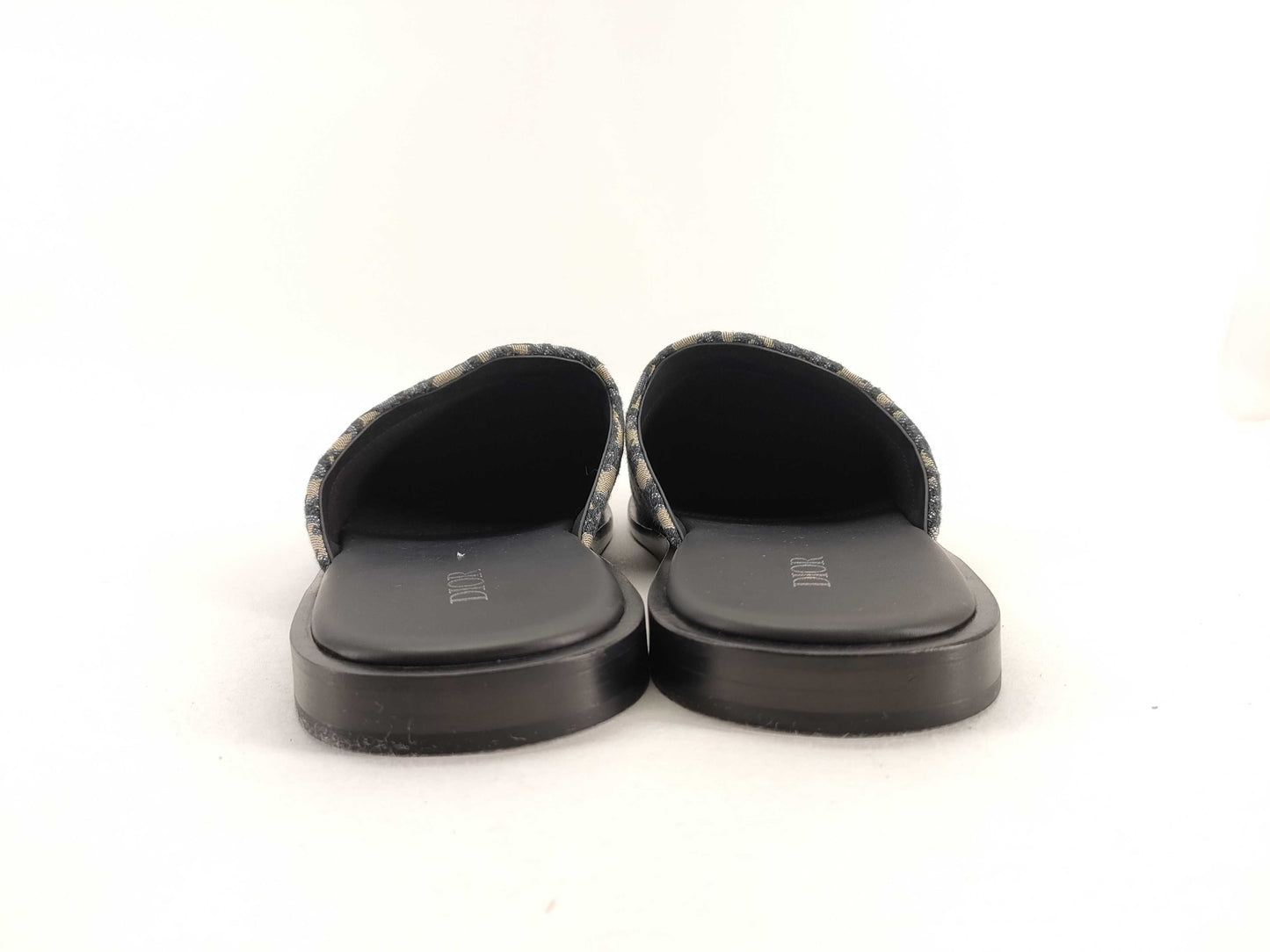 Dior Trotter Mule Sandals Oblique Canvas Navy #42 Sandals