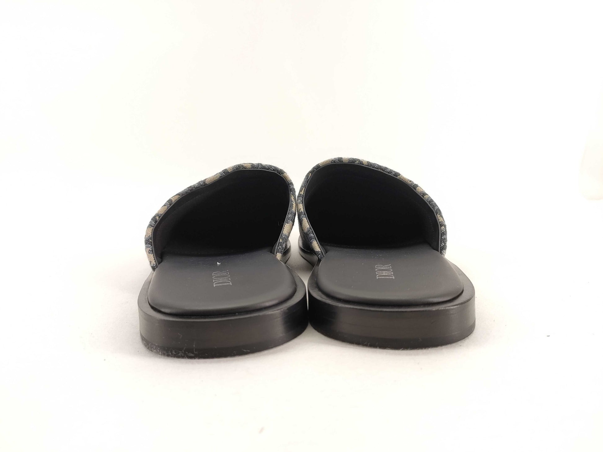 Dior Trotter Mule Sandals Oblique Canvas Navy #42 Sandals