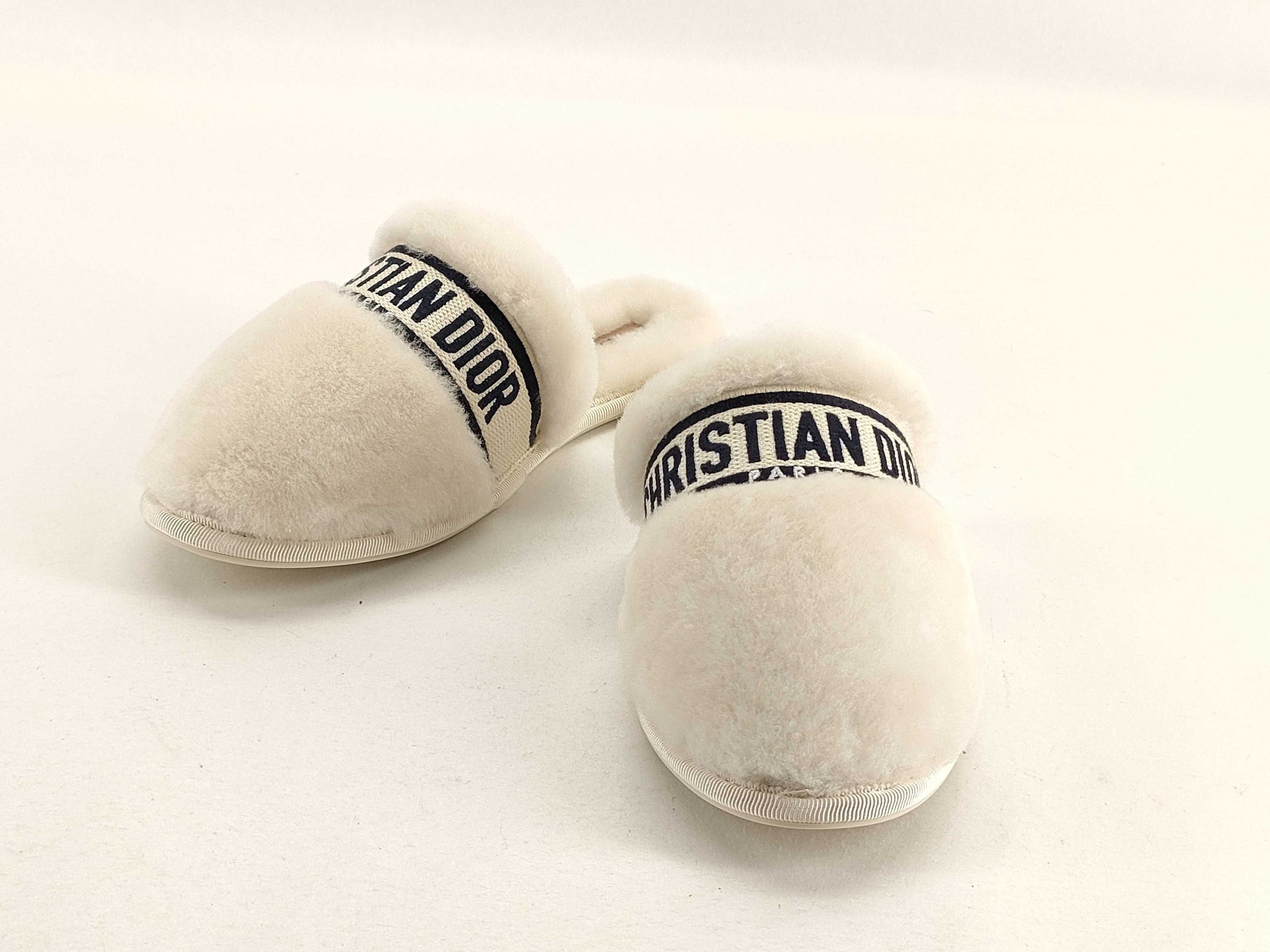 Dior Sandals Logo Mouton White #35 Sandals