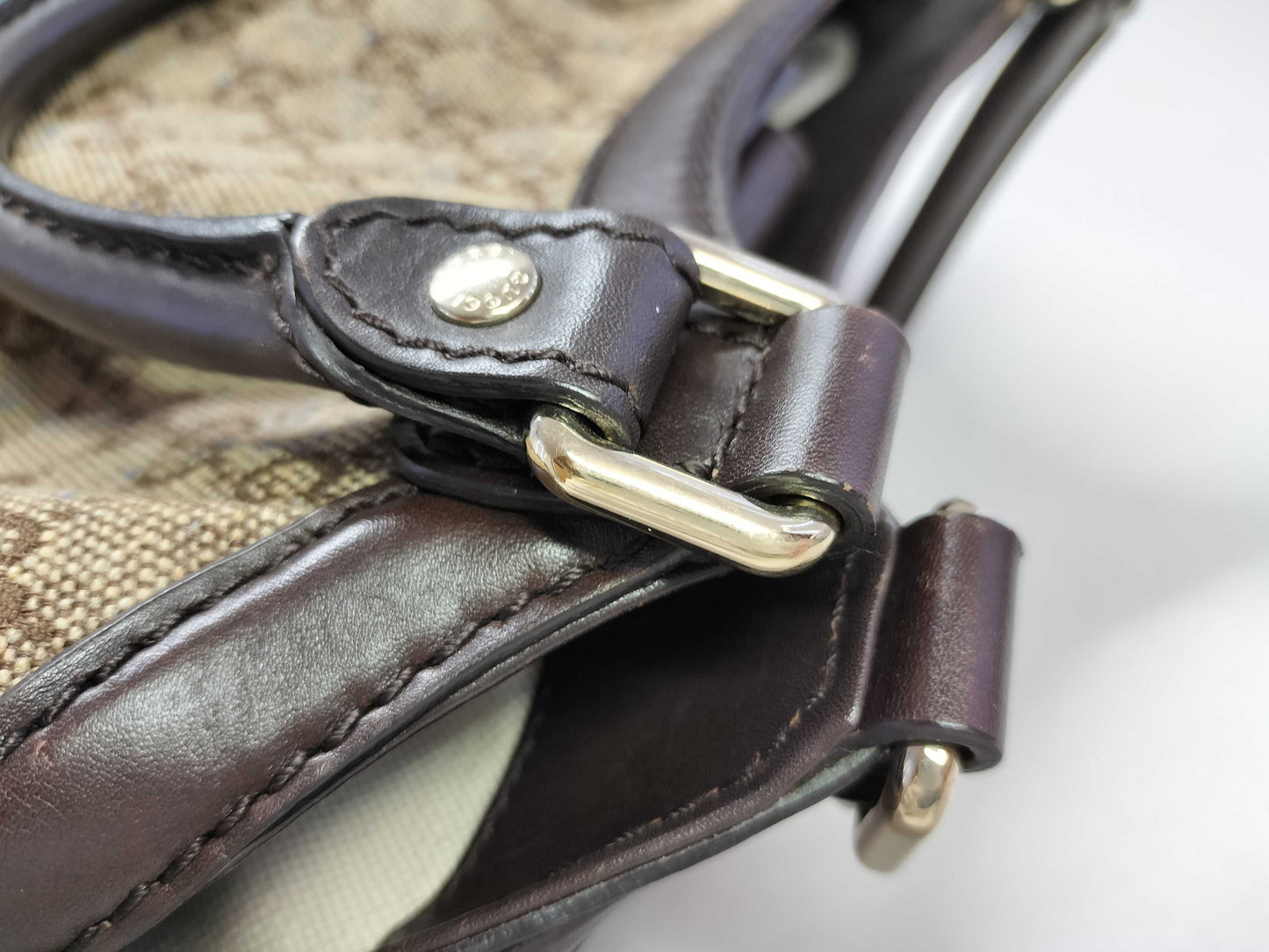 GUCCI GG Canvas Sukey Handbag 211944 Handbag