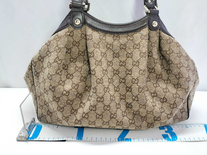 GUCCI GG Canvas Sukey Handbag 211944 Handbag
