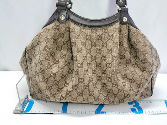 GUCCI GG Canvas Sukey Handbag 211944 Handbag