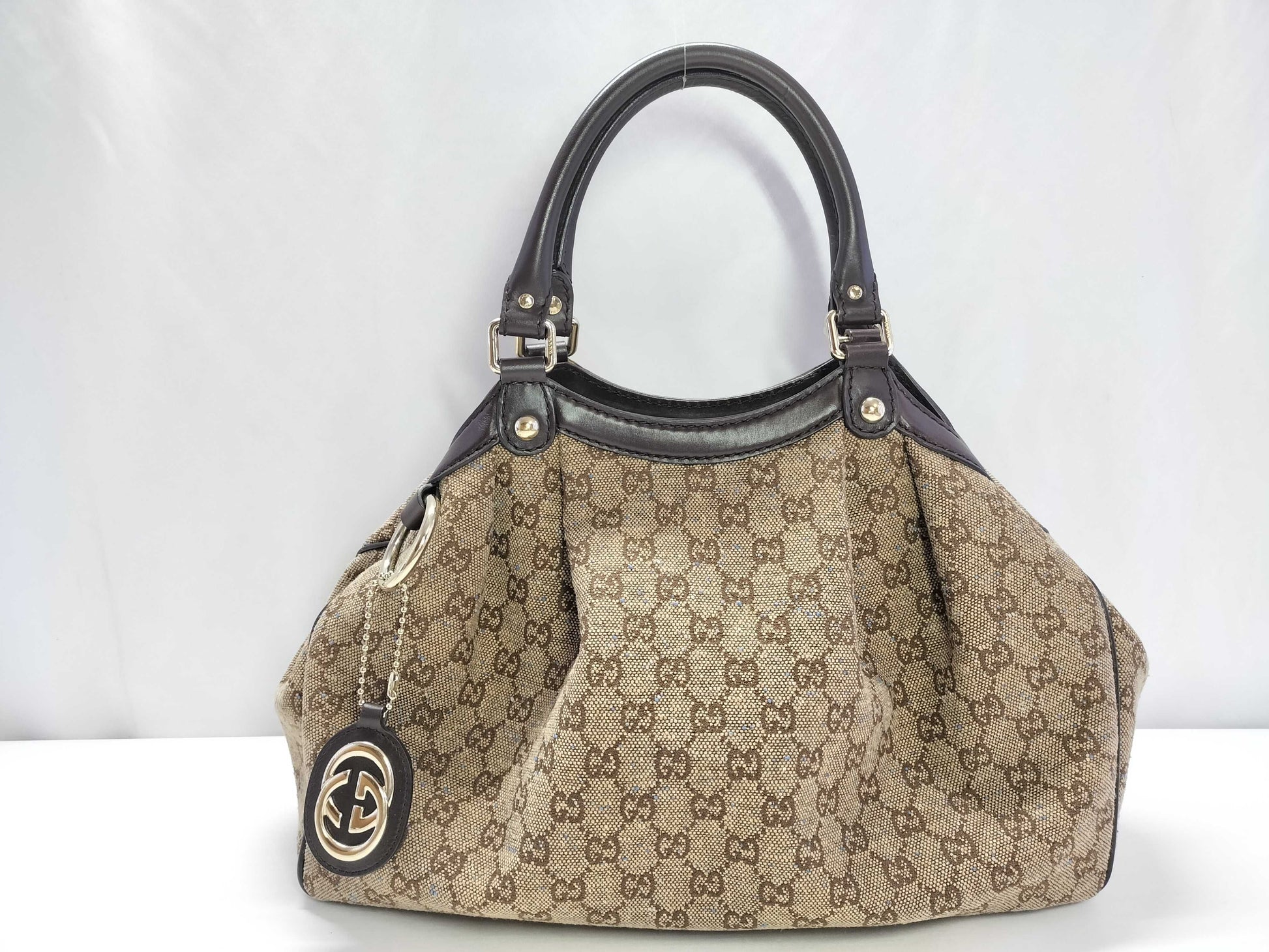 GUCCI GG Canvas Sukey Handbag 211944 Handbag