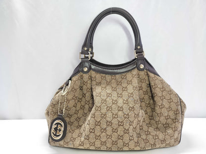 GUCCI GG Canvas Sukey Handbag 211944 Handbag