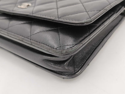 CHANEL Matlasse Chain Wallet Lambskin Shoulder Bag