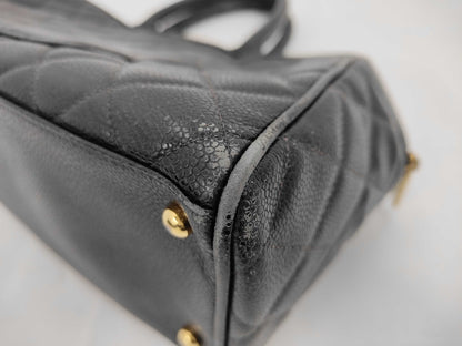 CHANEL Matlasse Boston Bag Caviar Skin Boston Bag