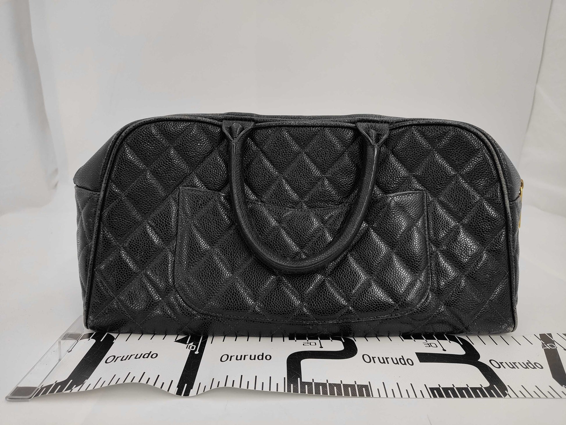 CHANEL Matlasse Boston Bag Caviar Skin Boston Bag
