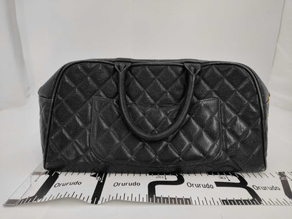CHANEL Matlasse Boston Bag Caviar Skin Boston Bag