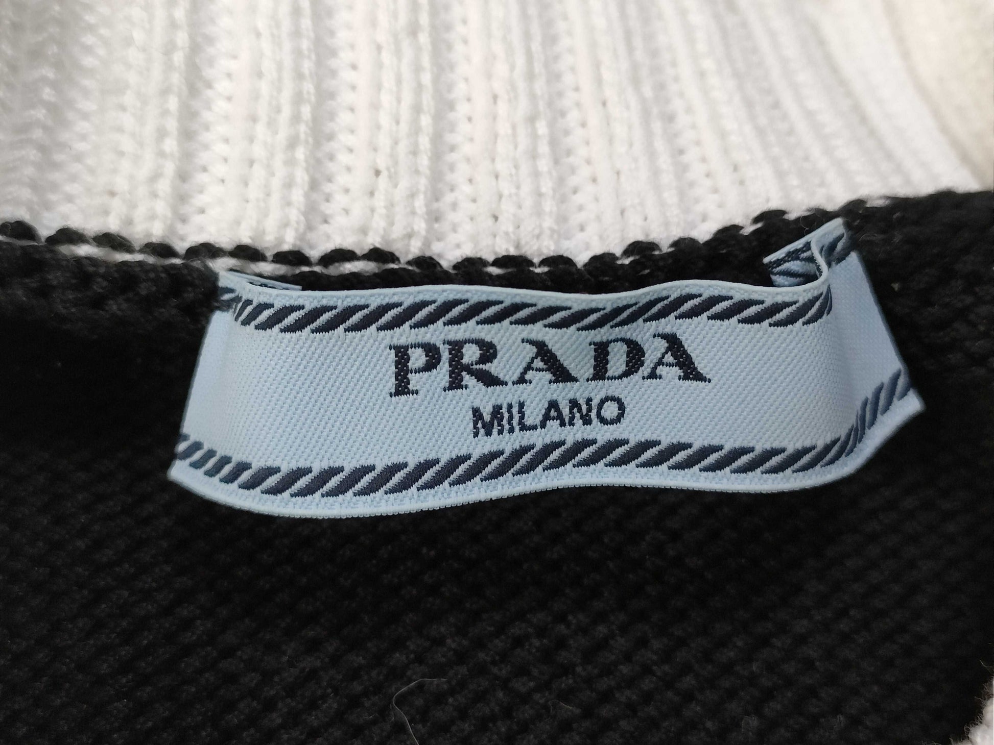PRADA Cotton Crew Neck Sweater Top