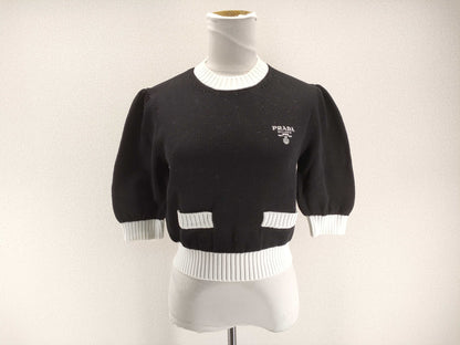 PRADA Cotton Crew Neck Sweater Top
