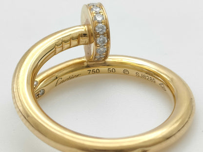 Cartier Juste un Clou Classic Model #50 Diamond 750 6.5g Ring 