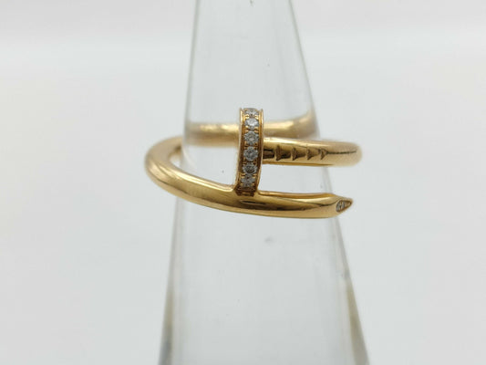 Cartier Juste un Clou Classic Model #50 Diamond 750 6.5g Ring 