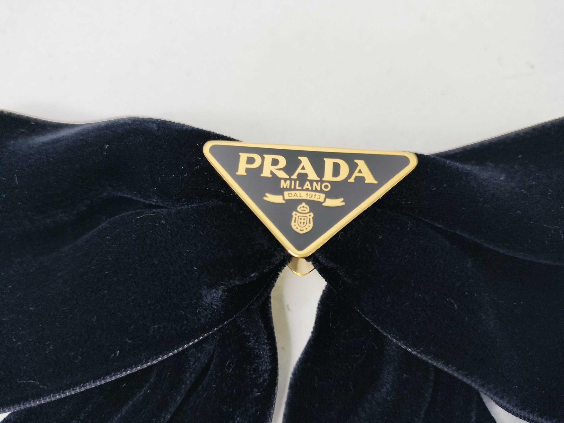PRADA Velvet Ribbon Hair Clip Hair Accessories