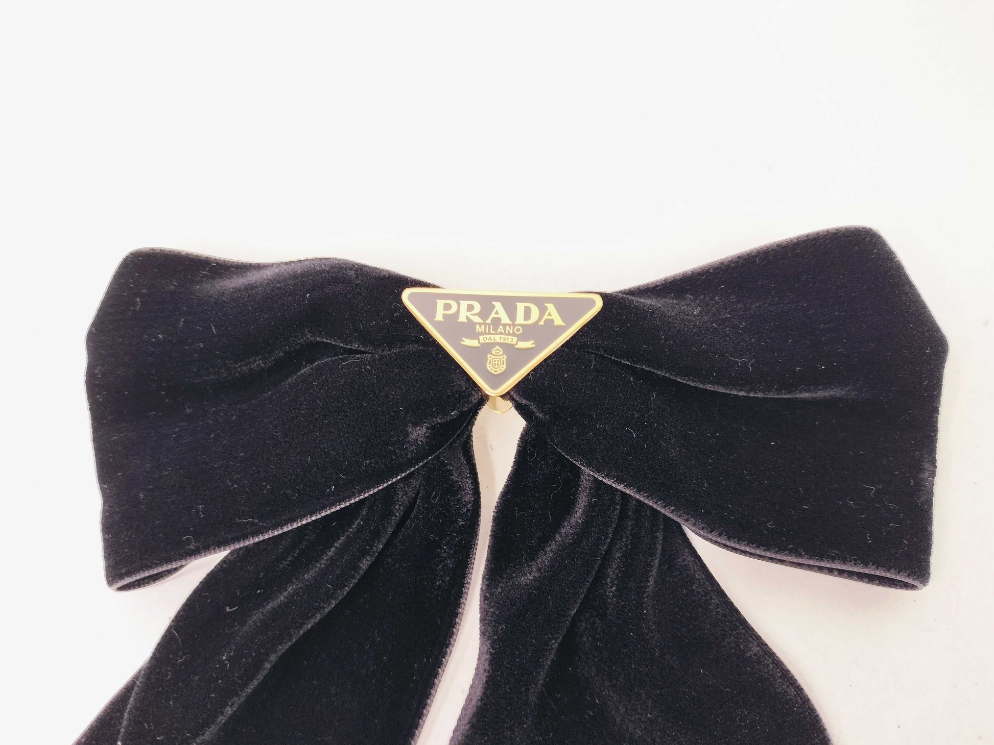 PRADA Velvet Ribbon Hair Clip Hair Accessories