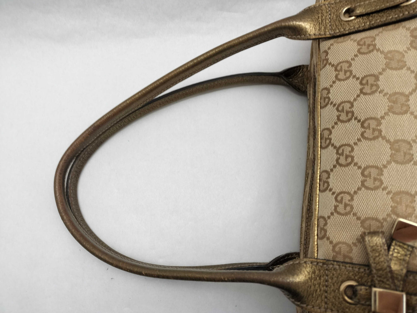 GUCCI GG Canvas Ribbon Mini Boston Bag 161720