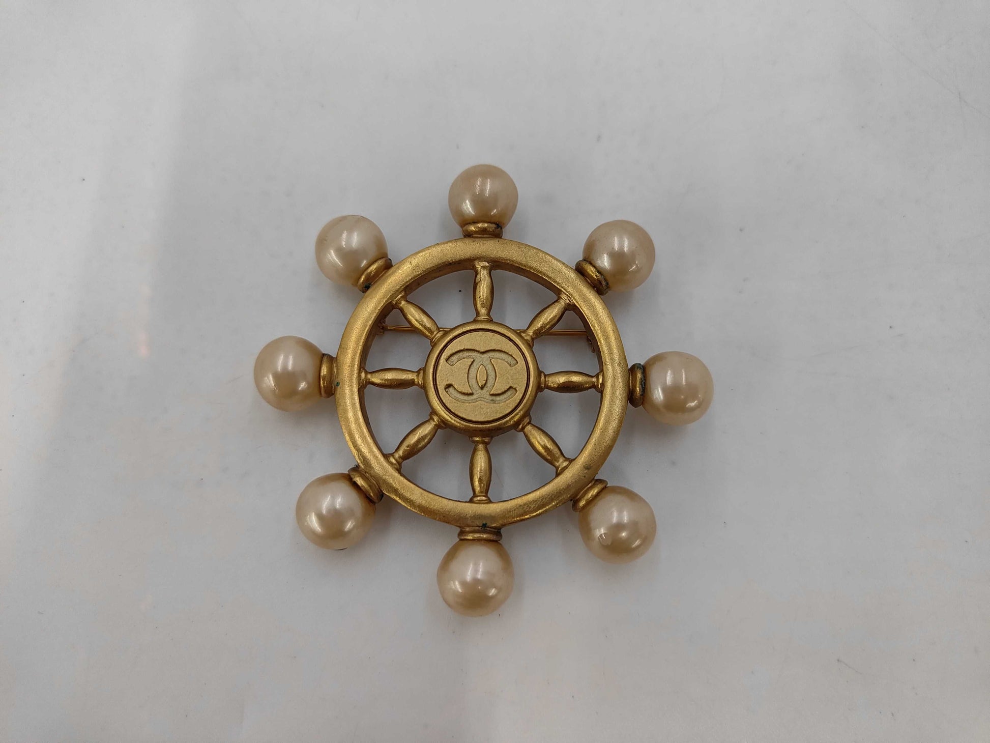 CHANEL Rudder Pearl Brooch 94P Brooch