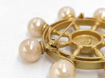CHANEL Rudder Pearl Brooch 94P Brooch
