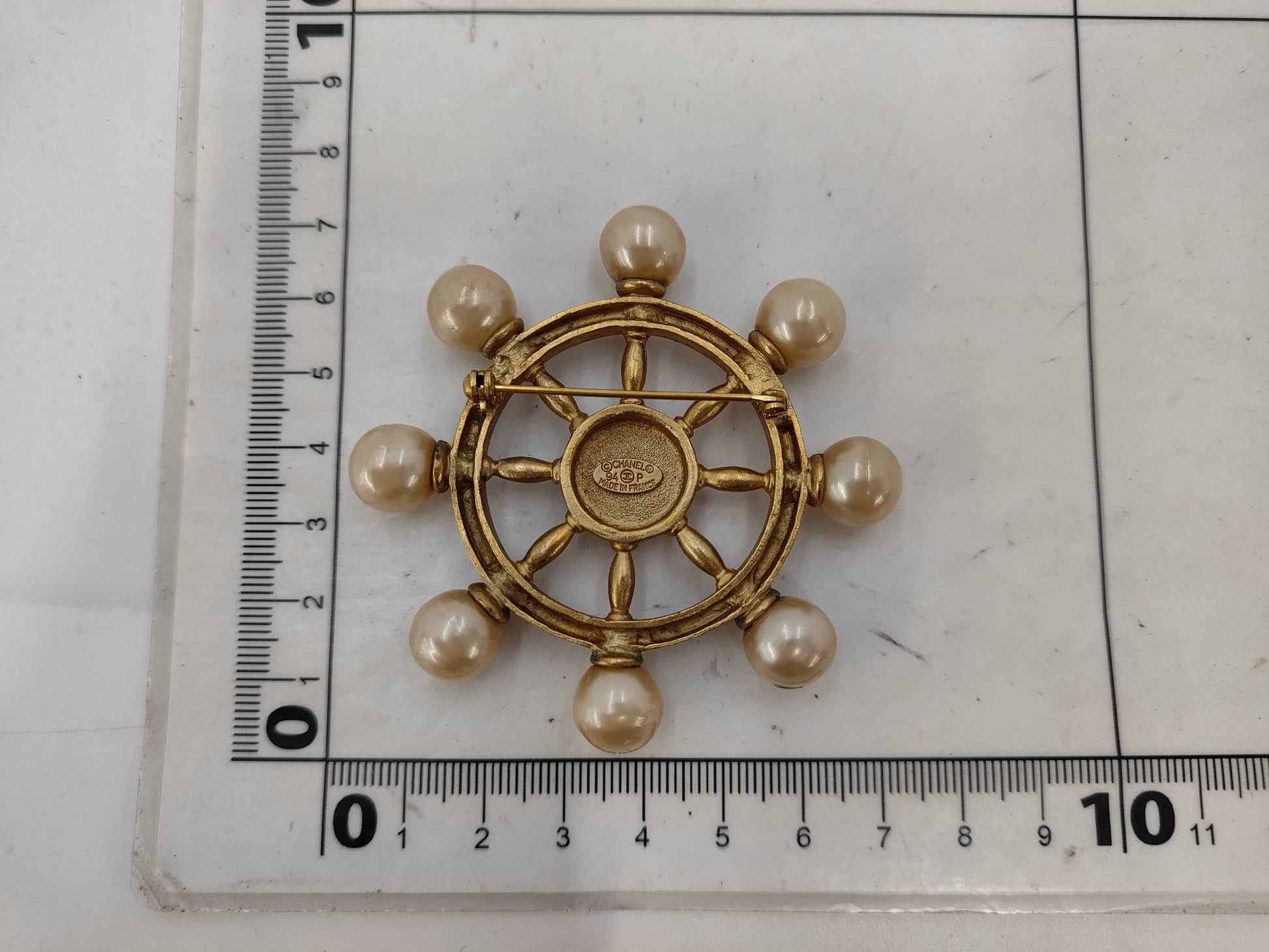 CHANEL Rudder Pearl Brooch 94P Brooch