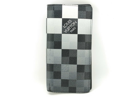 LOUIS VUITTON Damier Graffit Louis Vuitton Damier Graffit Giant Portefeuille Brazza N40415 RFID Initials Accessories: Box Storage Bag Wallet