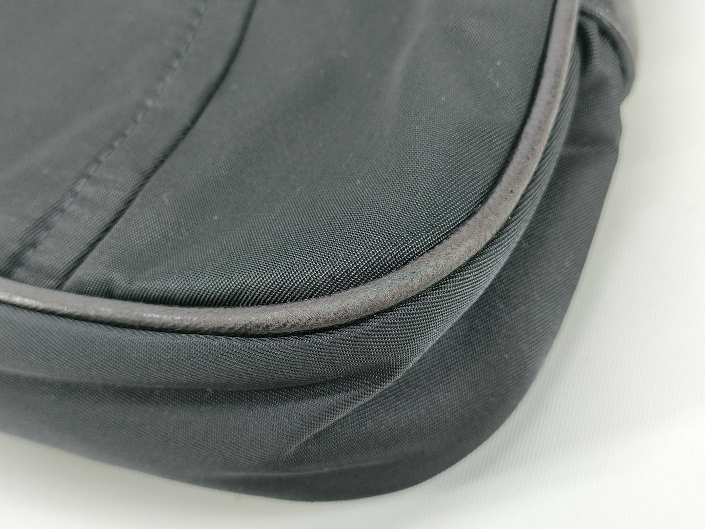 PRADA Nylon Prada BR2626 Fringe Tassel Handbag Nappa Leather x Tesuto Nero [Black] Handbag