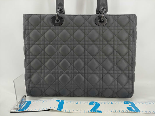 Dior Lady Dior Lady Dior Matte Black Handbag Lambskin Cannage Handbag