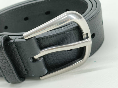 BALENCIAGA Leather Belt 76614 Black Accessories: Box Storage Bag Belt