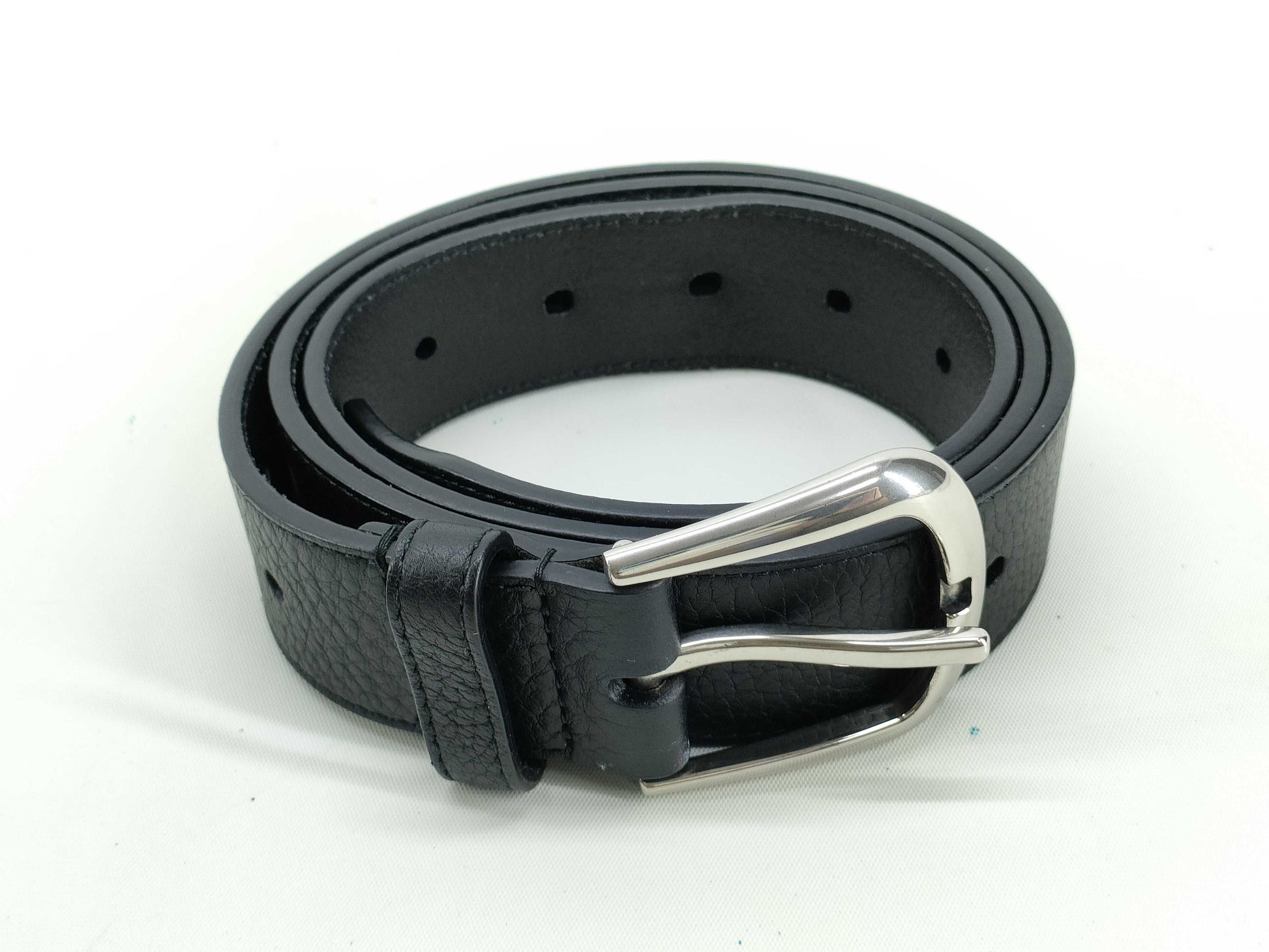 BALENCIAGA Leather Belt 76614 Black Accessories: Box Storage Bag Belt