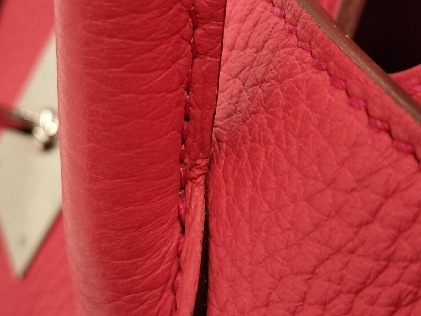 HERMES Birkin 35 Handbag with Cadena X-Engraved Handbag