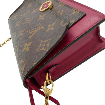 LOUIS VUITTON Louis Vuitton Monogram Portefeuille Flor Chain Wallet Shoulder Bag