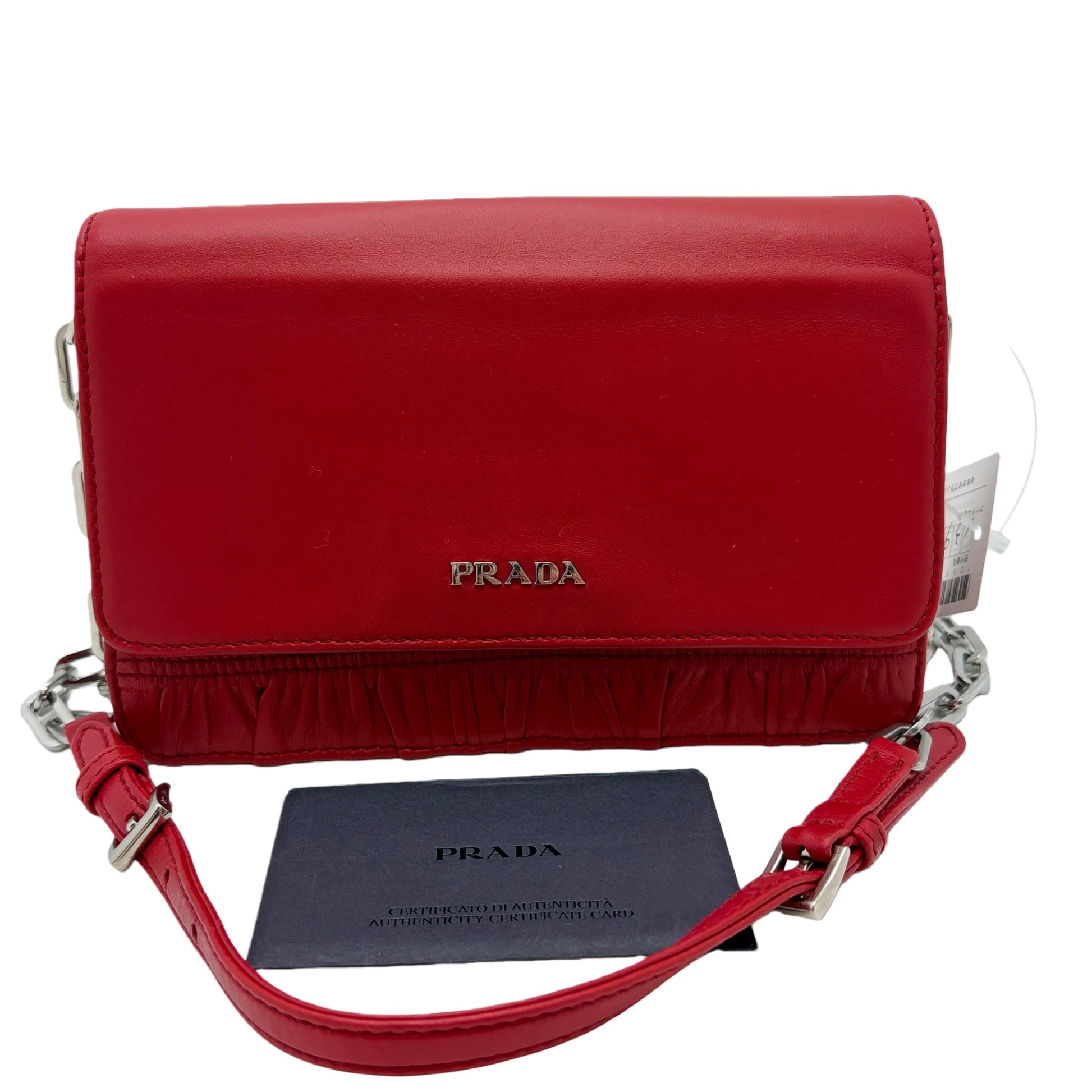 PRADA Leather Chain Shoulder Bag Shoulder Bag