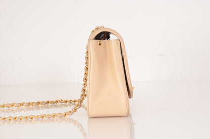 CHANEL Diana 25 Lam 2nd Beige Shoulder Bag