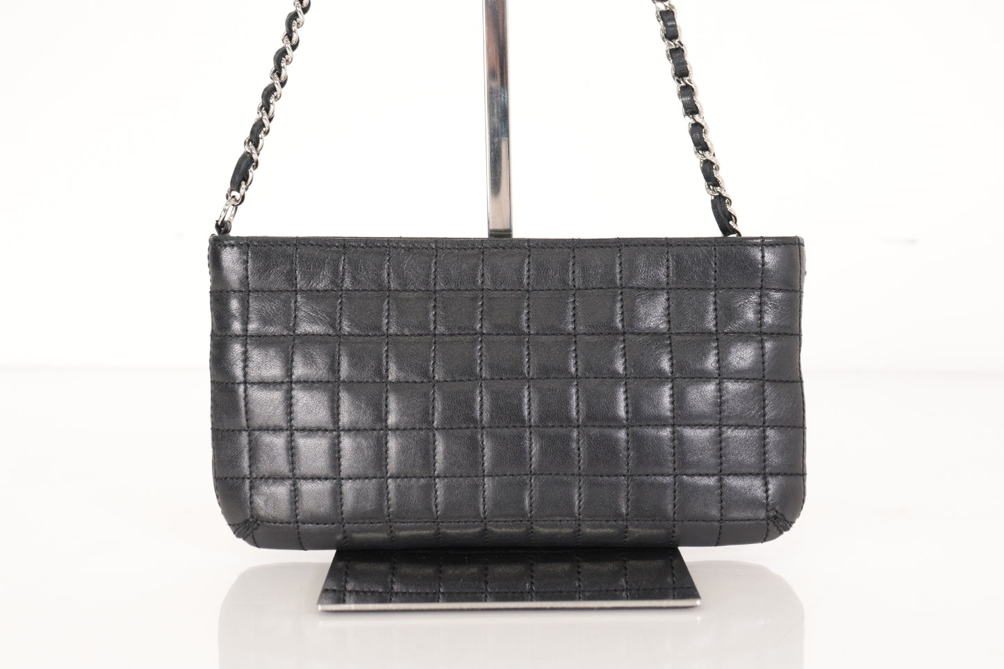 CHANEL Camellia Chocolate Bar Lamb Mini Chain Shoulder SV Hardware 10th Series Shoulder Bag