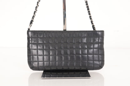 CHANEL Camellia Chocolate Bar Lamb Mini Chain Shoulder SV Hardware 10th Series Shoulder Bag