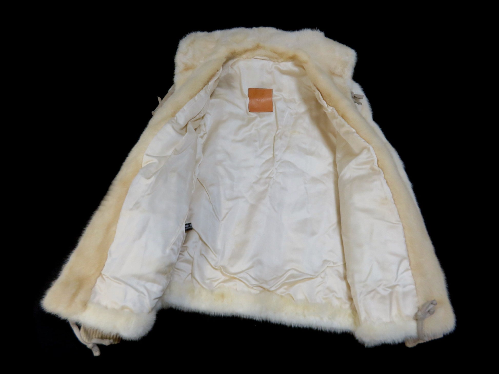 BIRGER CHRISTENSEN Fur Mink Cream Coat