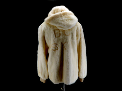 BIRGER CHRISTENSEN Fur Mink Cream Coat