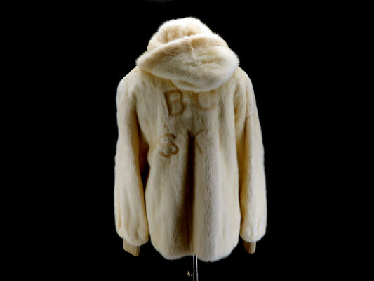 BIRGER CHRISTENSEN Fur Mink Cream Coat