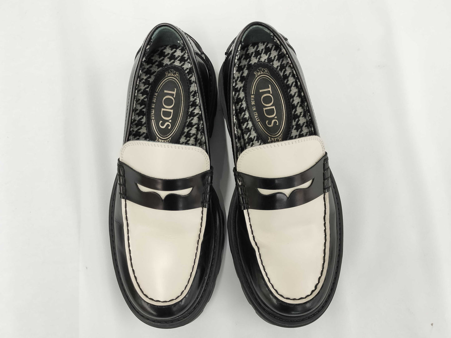 TODS Tods Men's Loafers Leather Shoes Bicolor 4 1/2 A Other Shoes