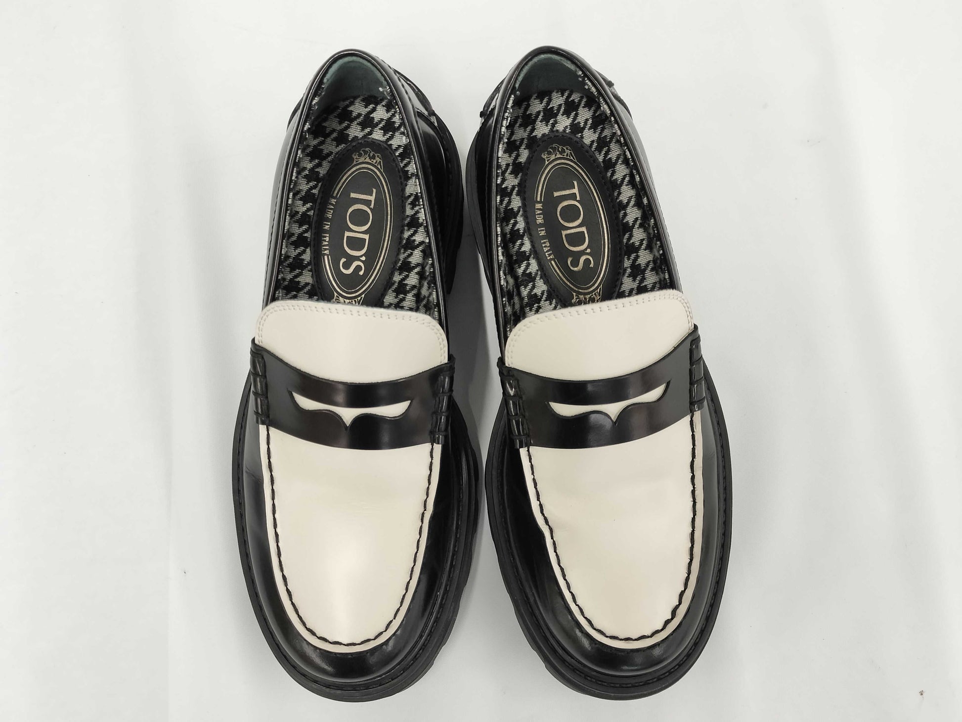 TODS Tods Men's Loafers Leather Shoes Bicolor 4 1/2 A Other Shoes