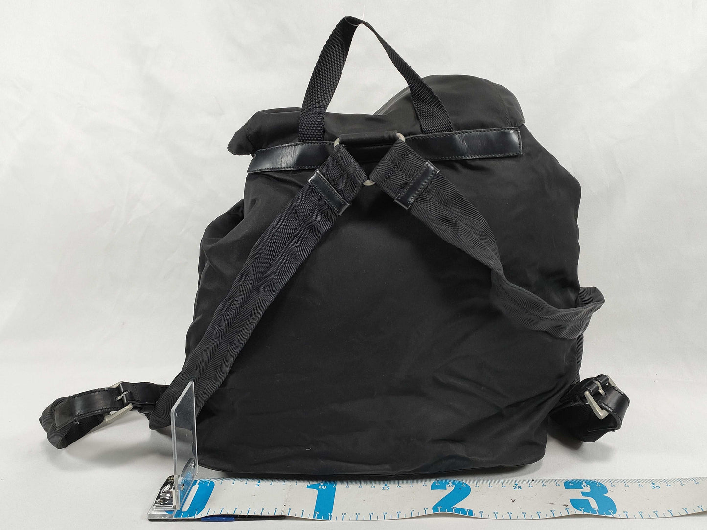 PRADA Nylon TESSUTO VELA Nylon Backpack Black Rucksack