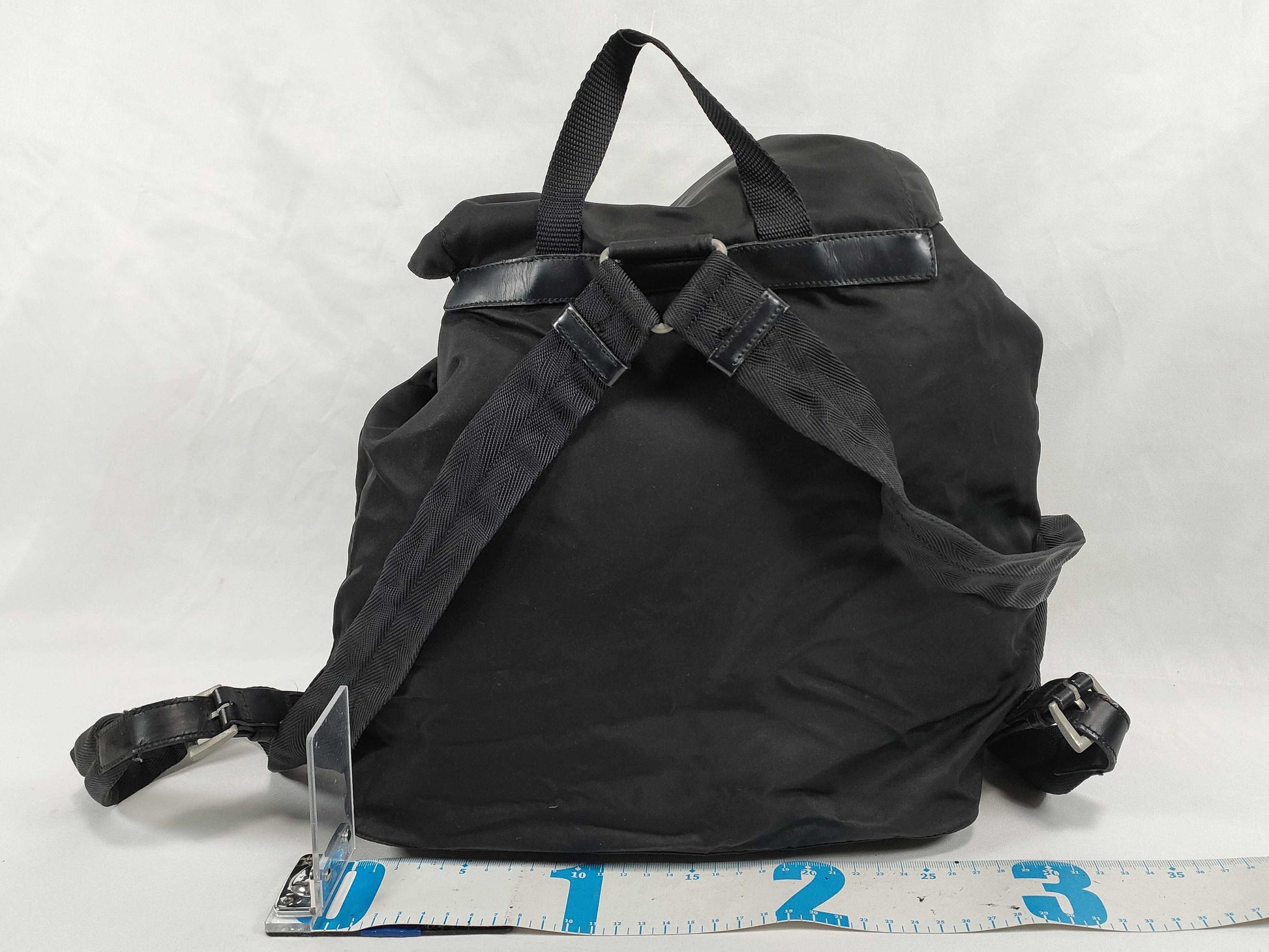 PRADA Nylon TESSUTO VELA Nylon Backpack Black Rucksack