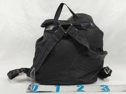 PRADA Nylon TESSUTO VELA Nylon Backpack Black Rucksack