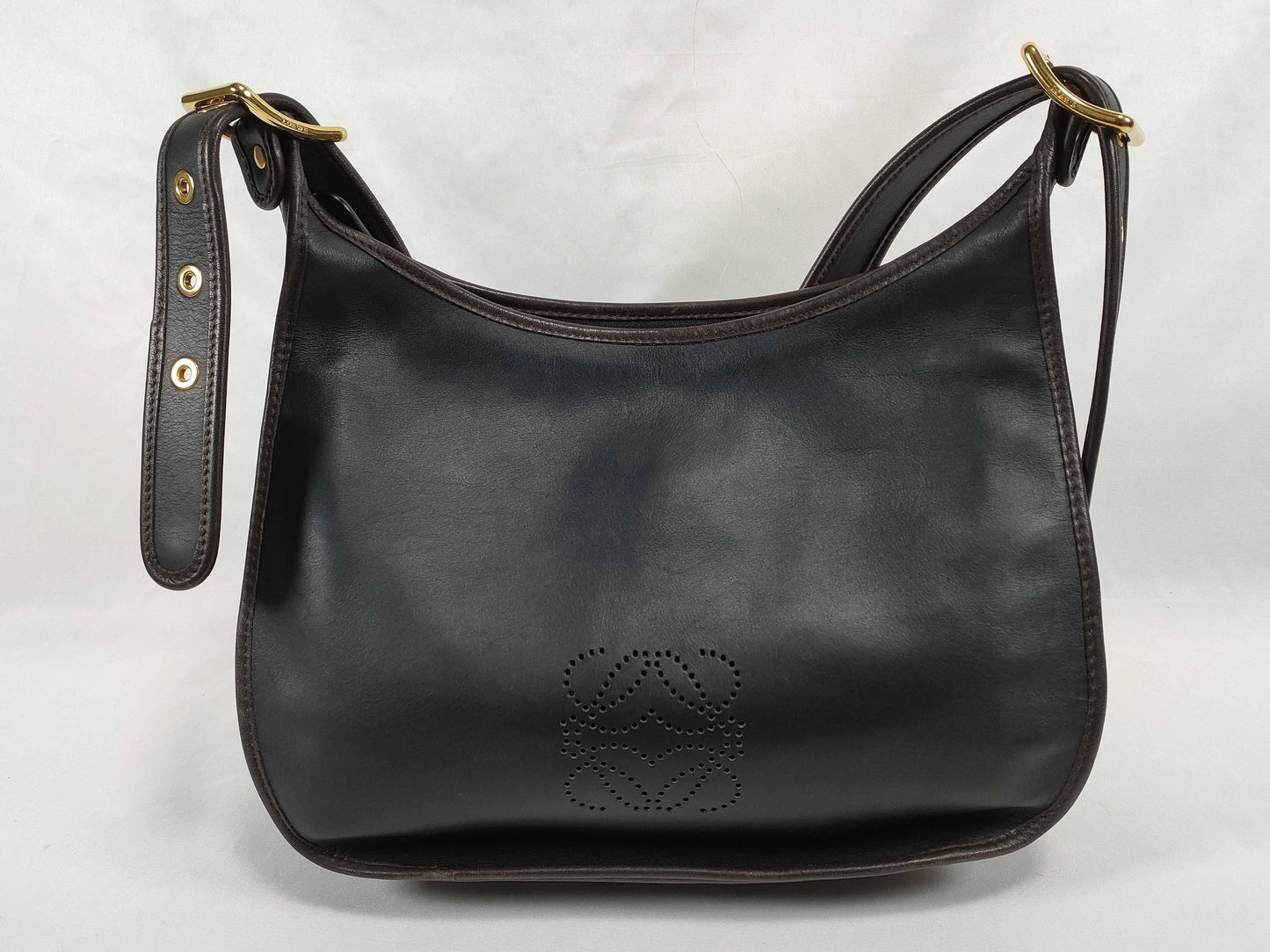 LOEWE Anagram Leather Shoulder Bag Black Shoulder Bag